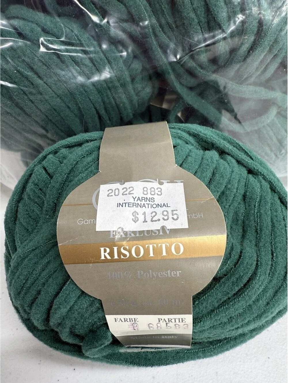 GGH Risotto Yarn 100% Polyester Color#8 Green 10 Skein Lot